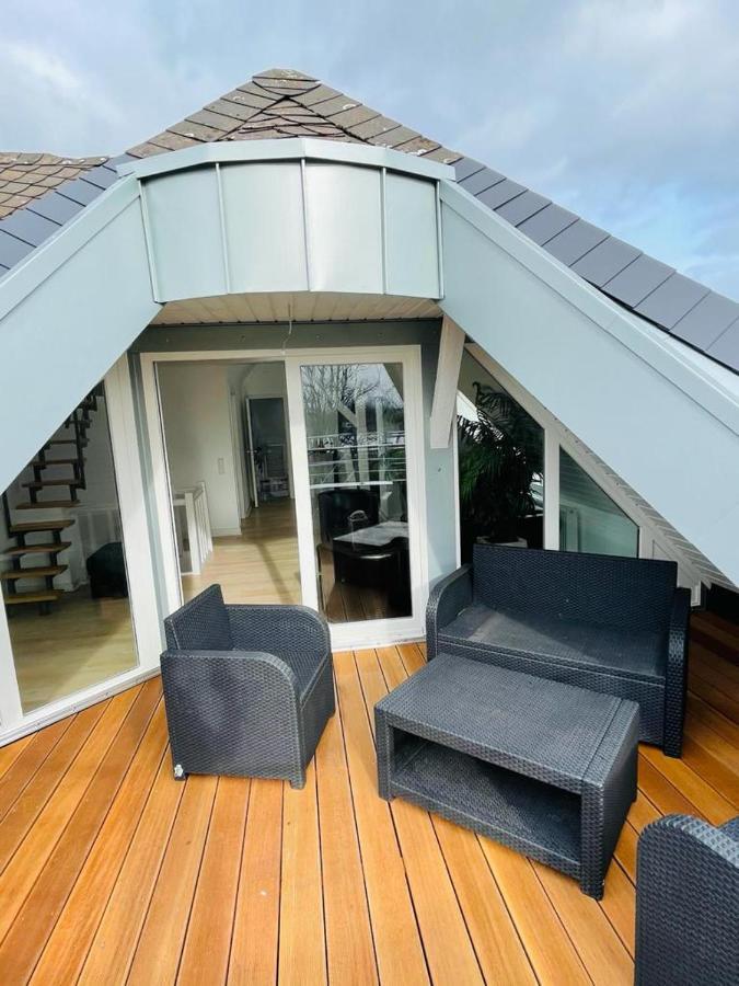 Luxury Rooftop Loft With River View 10Min To City Apartment Dusseldorf Exterior photo